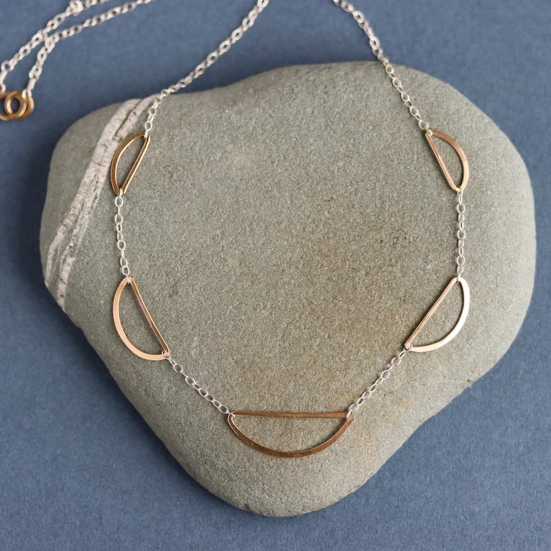 Charlotte Necklace in Mixed Metals