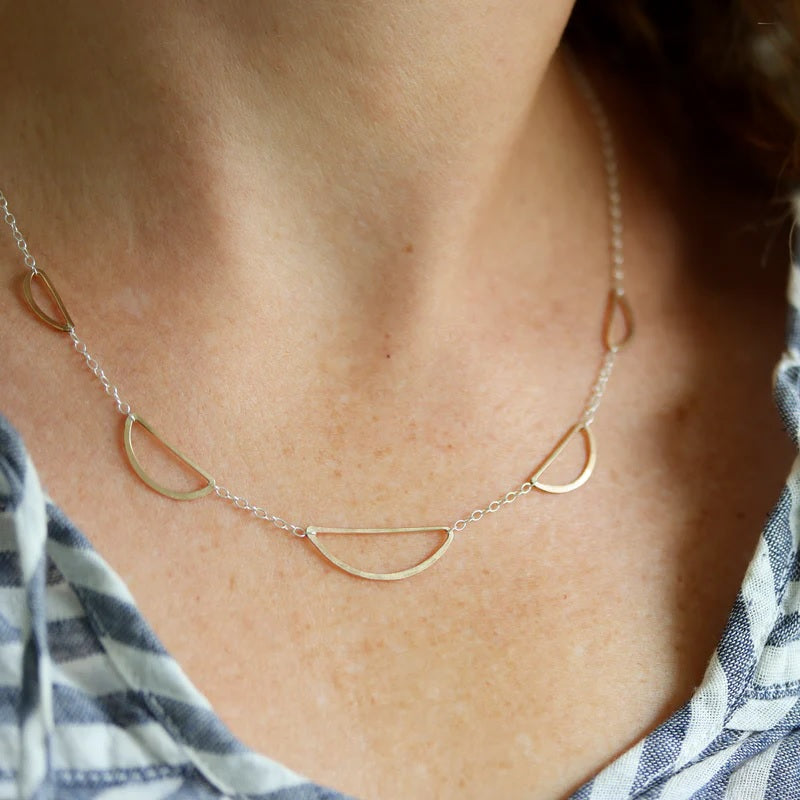 Charlotte Necklace in Mixed Metals