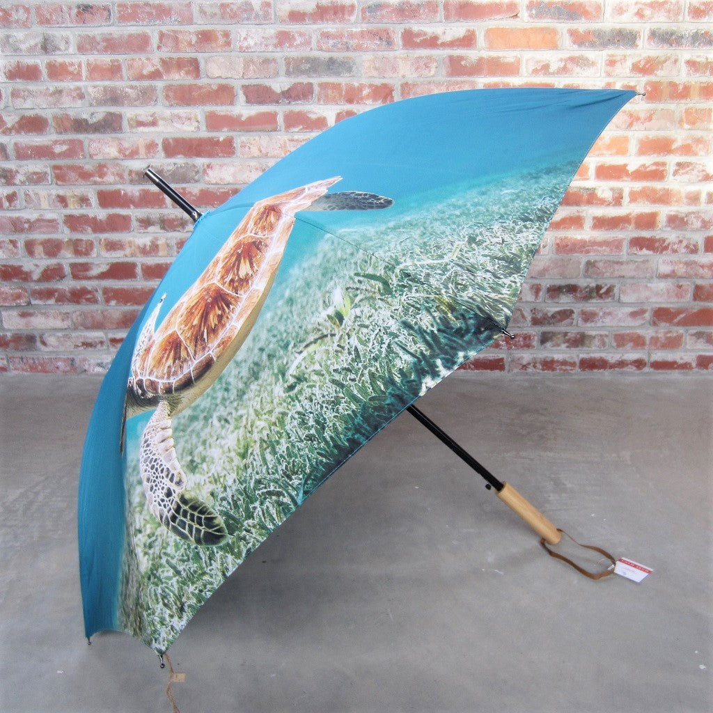 Eco Friendly Golf Umbrella: Sea Turtle