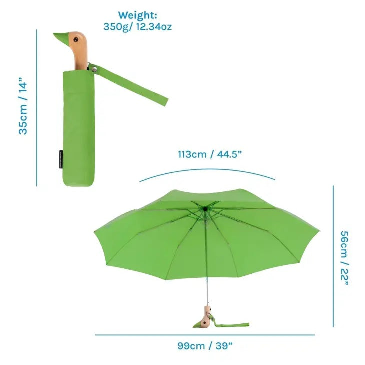 Grass Green Compact Duck Umbrella