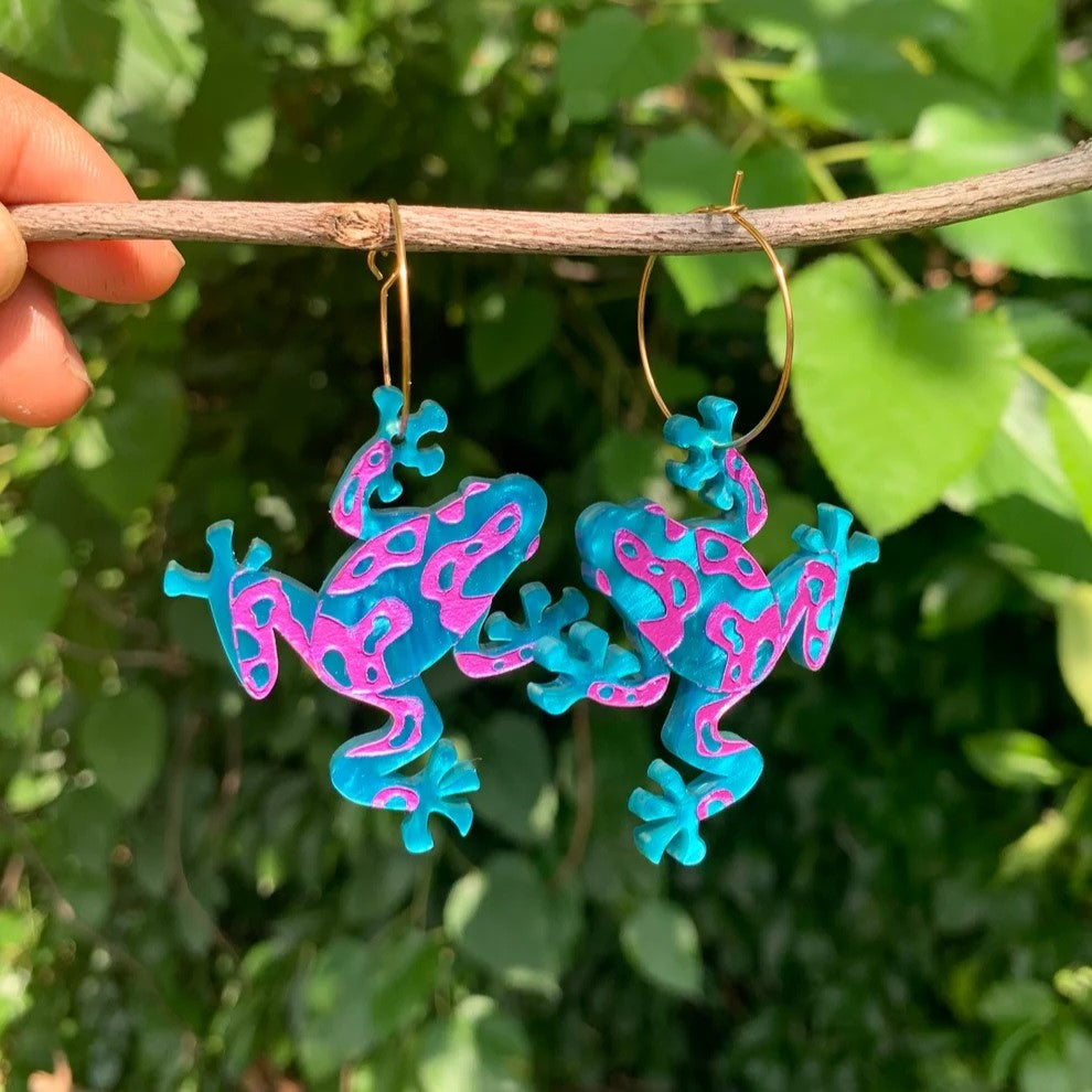 Dart Frogs Acrylic Earrings