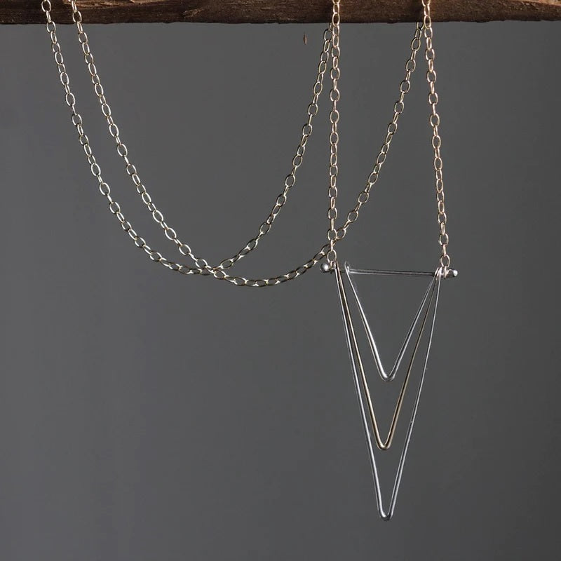 Deepest Depths Necklace in Mixed Metals