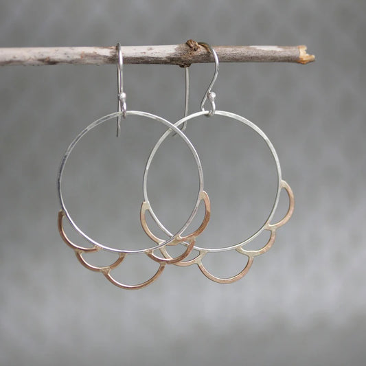 Dharma Hoop Earrings in Mixed Metals