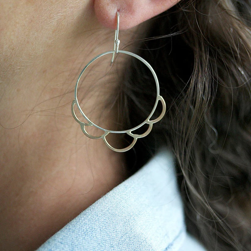 Dharma Hoop Earrings in Mixed Metals