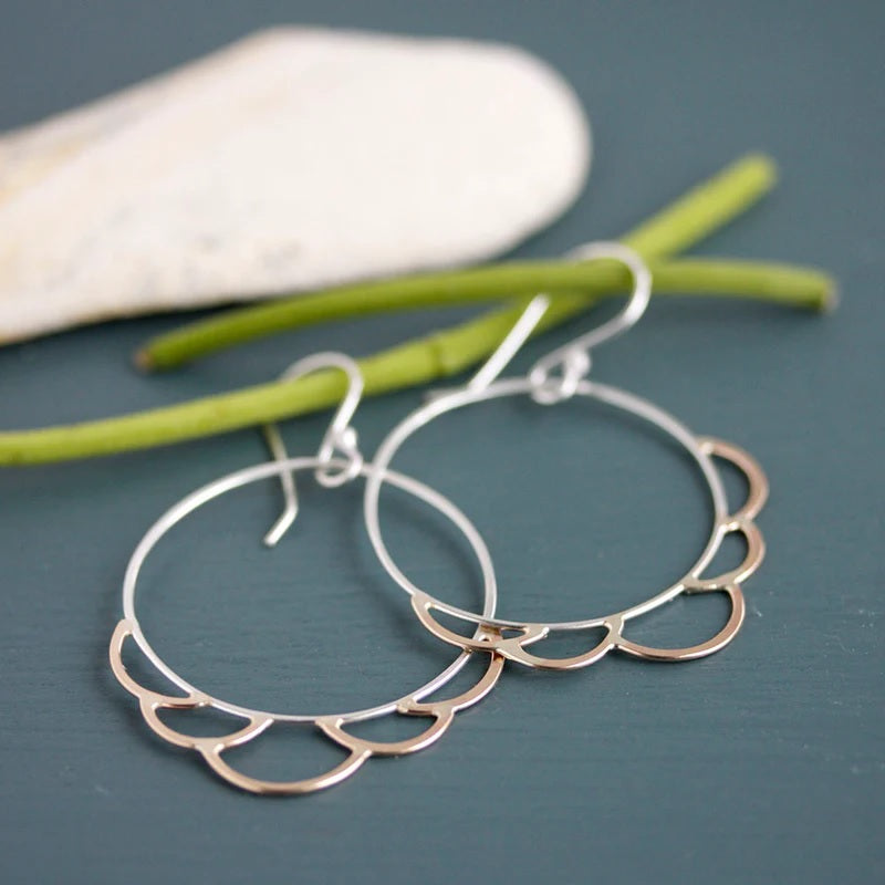 Dharma Hoop Earrings in Mixed Metals