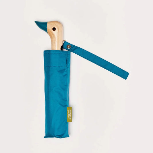 Teal Compact Duck Umbrella