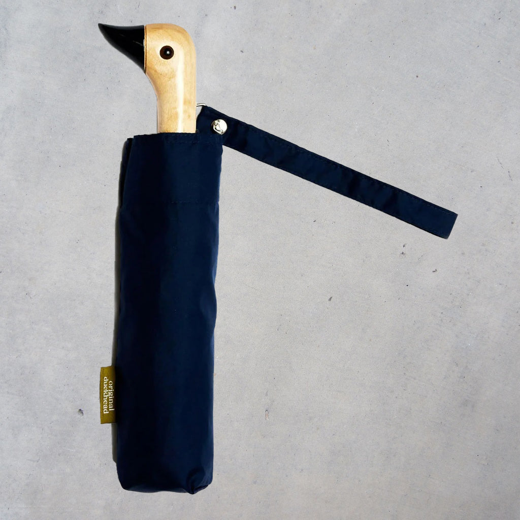 Navy Compact Duck Umbrella