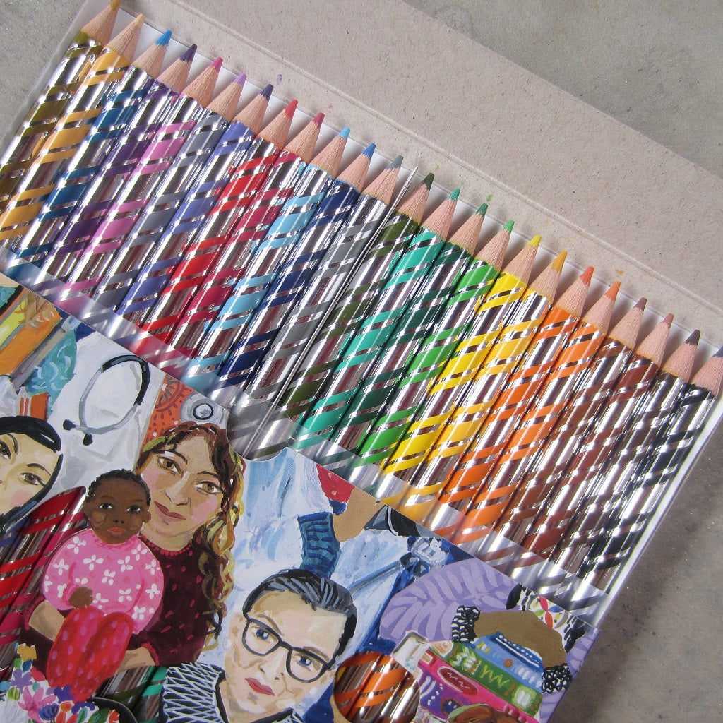 Colored Pencils: 12 International Women's Day