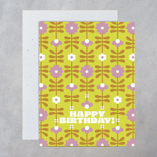 Greeting Card: Flower Tower Birthday