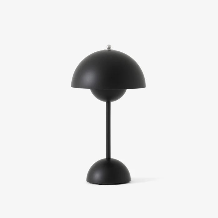 Flowerpot Portable Table Lamp: Matte Black