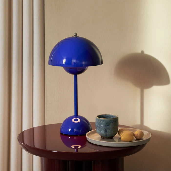 Flowerpot Portable Table Lamp: Cobalt Blue