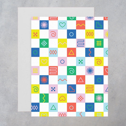 Greeting Card: Get in Shape Pattern
