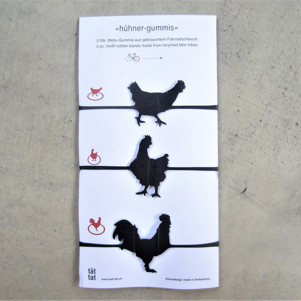 Bicycle Tube Rubber Bands: Chickens