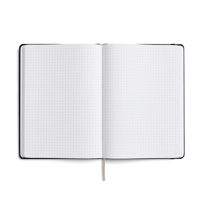 Stone Paper Notebook: A5 Grid Hardcover - Black