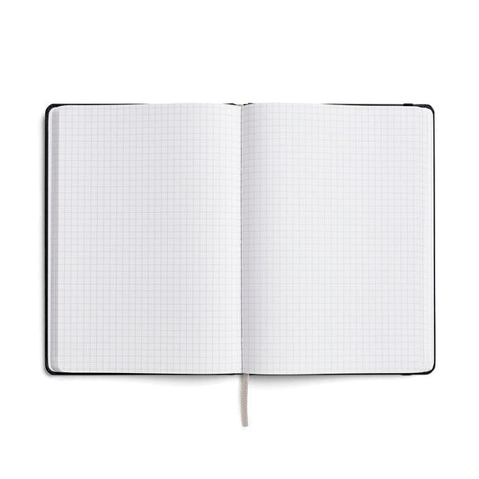 Stone Paper Notebook: A5 Grid Hardcover - Black