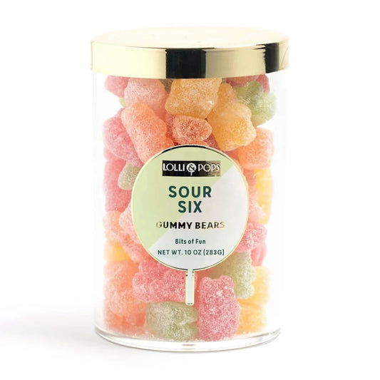 Sour Six Medium Gummy Bears Tube