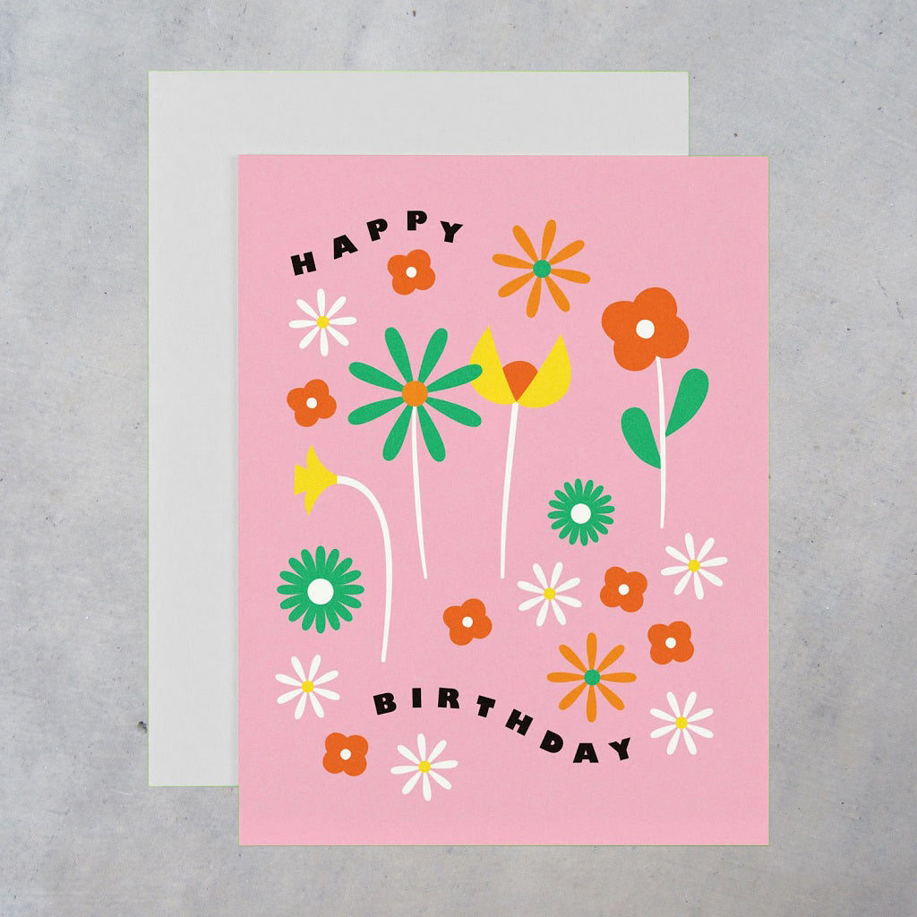 Greeting Card: Happy Birthday Fleurs