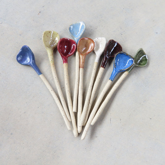 Handmade Ceramic Spoon: Mars Red