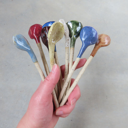 Handmade Ceramic Spoon: Evergreen