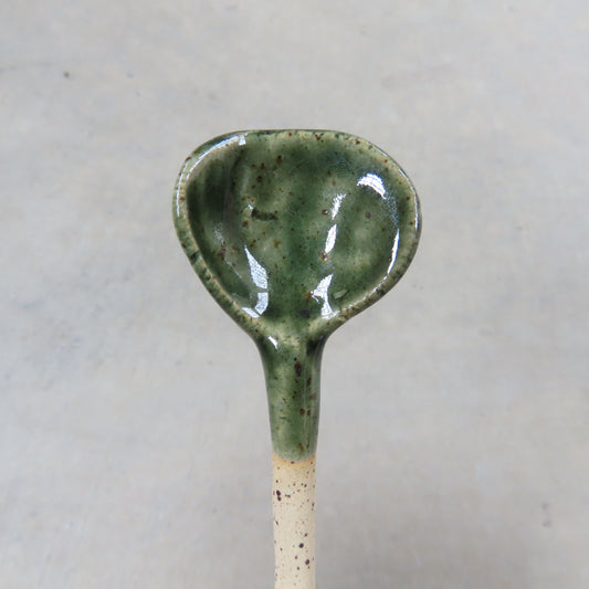 Handmade Ceramic Spoon: Evergreen