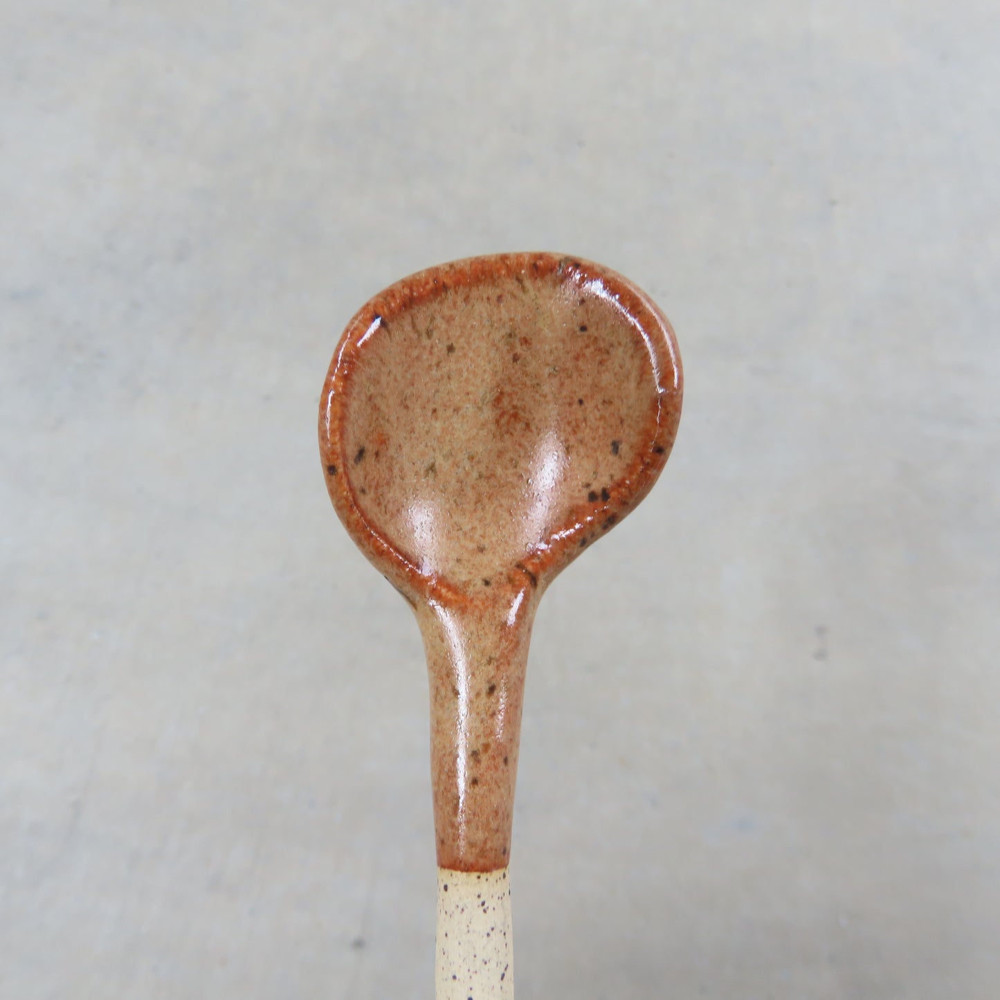 Handmade Ceramic Spoon: Light Brown