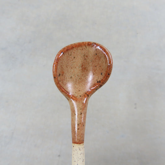 Handmade Ceramic Spoon: Light Brown