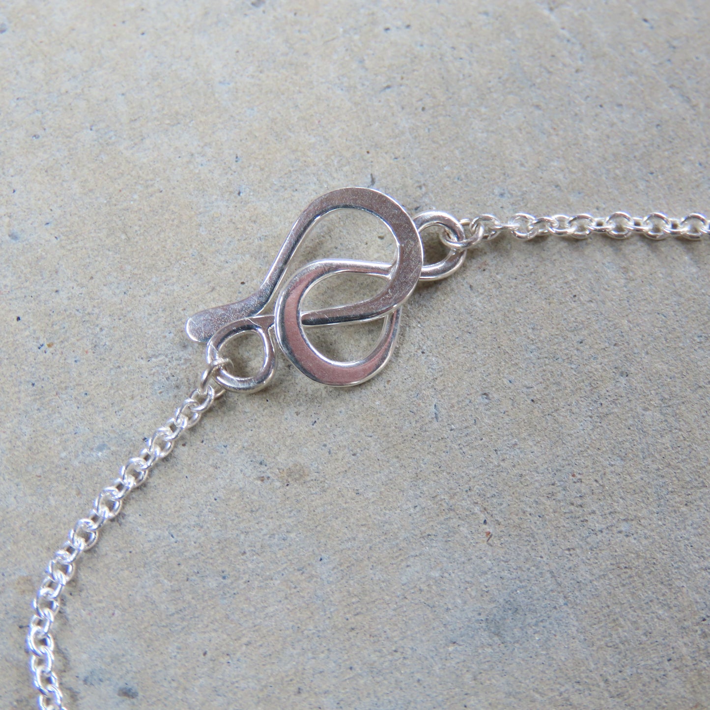 Large Double Petal Pendant in Sterling Silver with Silver Chain