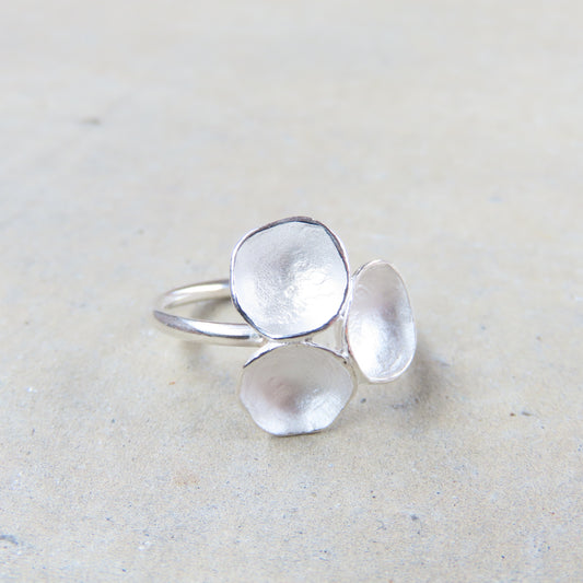 Tri Pod Ring in Sterling Silver