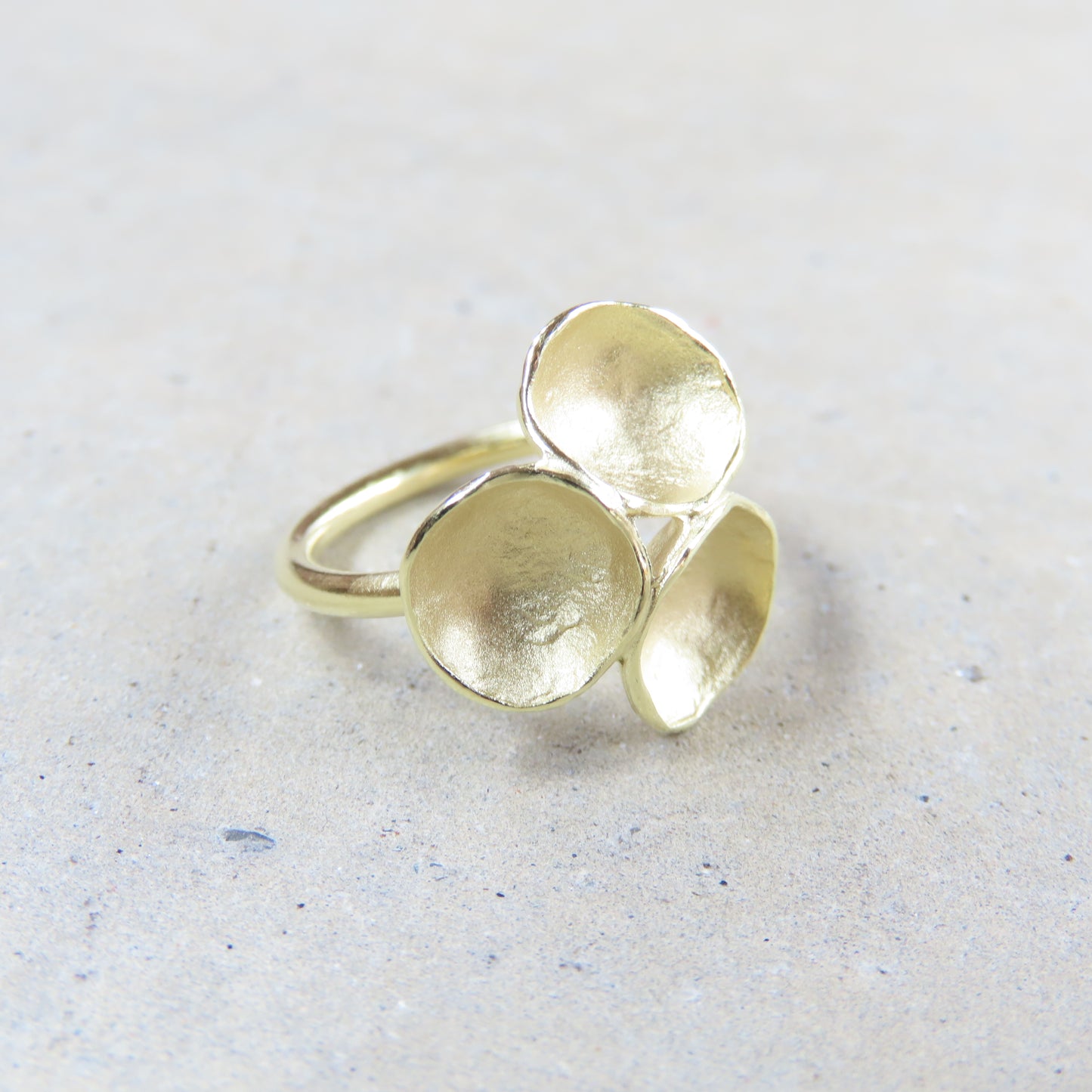 Tri Pod Ring in 18K Gold Vermeil