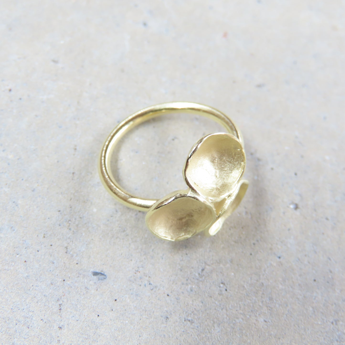 Tri Pod Ring in 18K Gold Vermeil