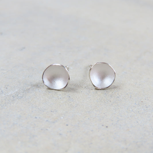 Single Pod Stud Earrings in Sterling Silver