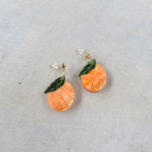 Mini Oranges Acrylic Earrings