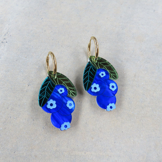 Blueberries Acrylic Earrings