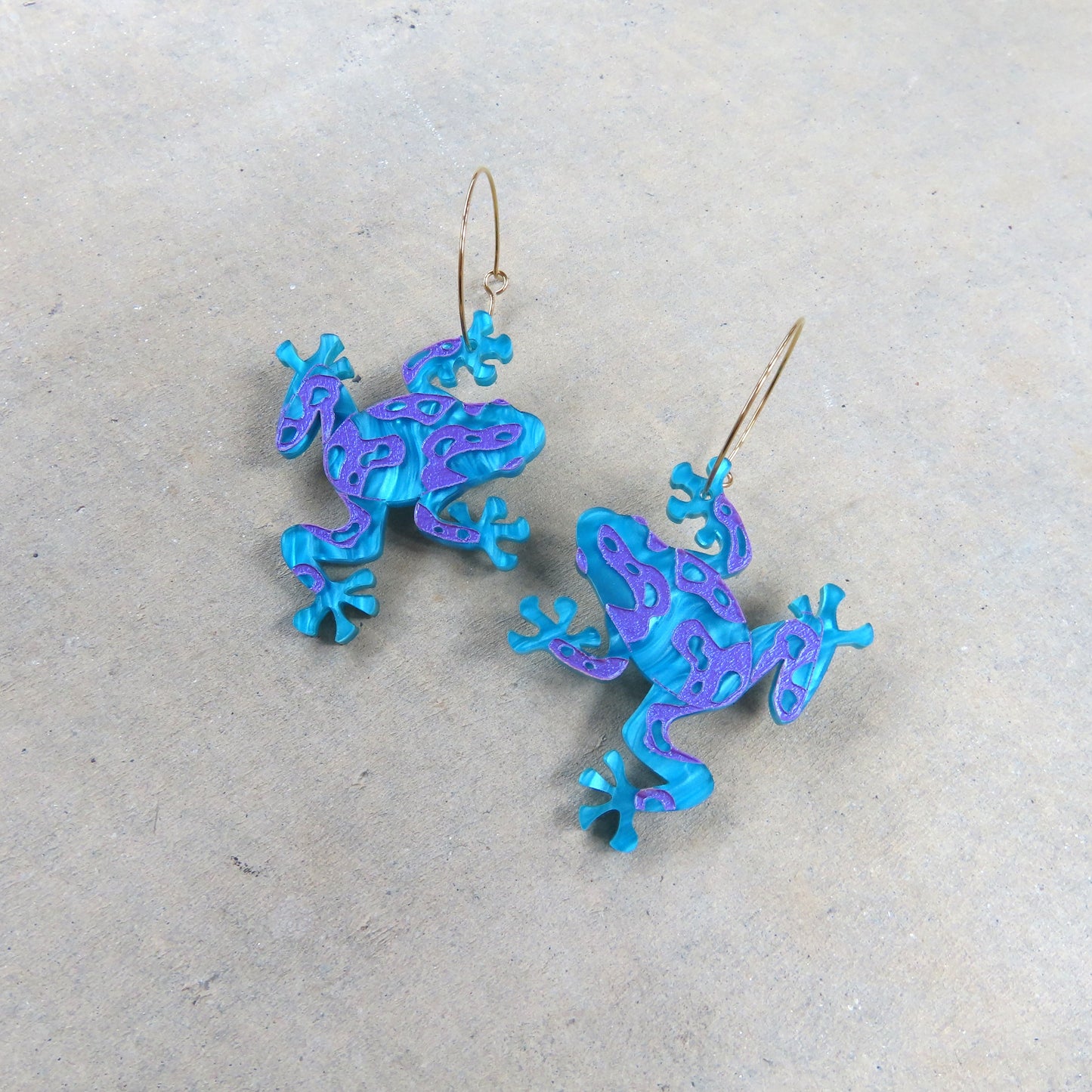 Dart Frogs Acrylic Earrings