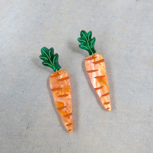 Carrots Acrylic Earrings