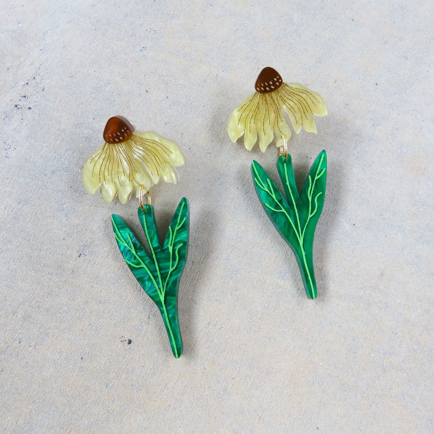 Black Eyed Susan Acrylic Earrings