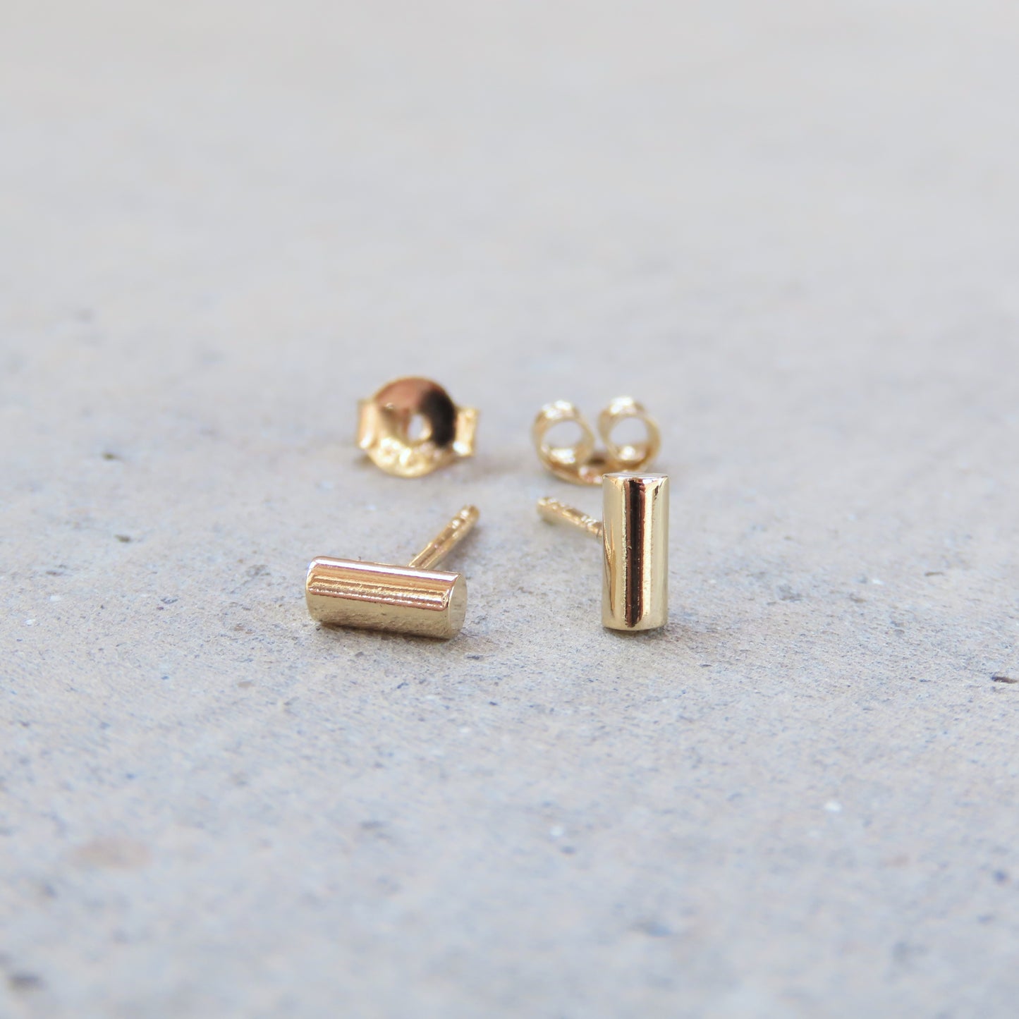 Abstract Studs: Gold Bars