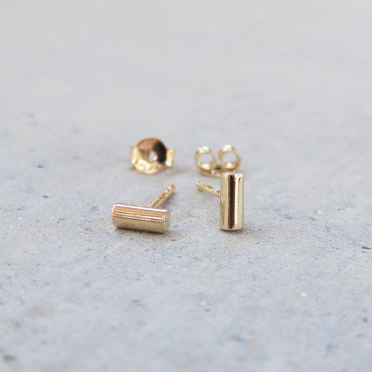 Abstract Studs: Gold Bars