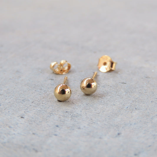 Abstract Studs: Gold Orbs
