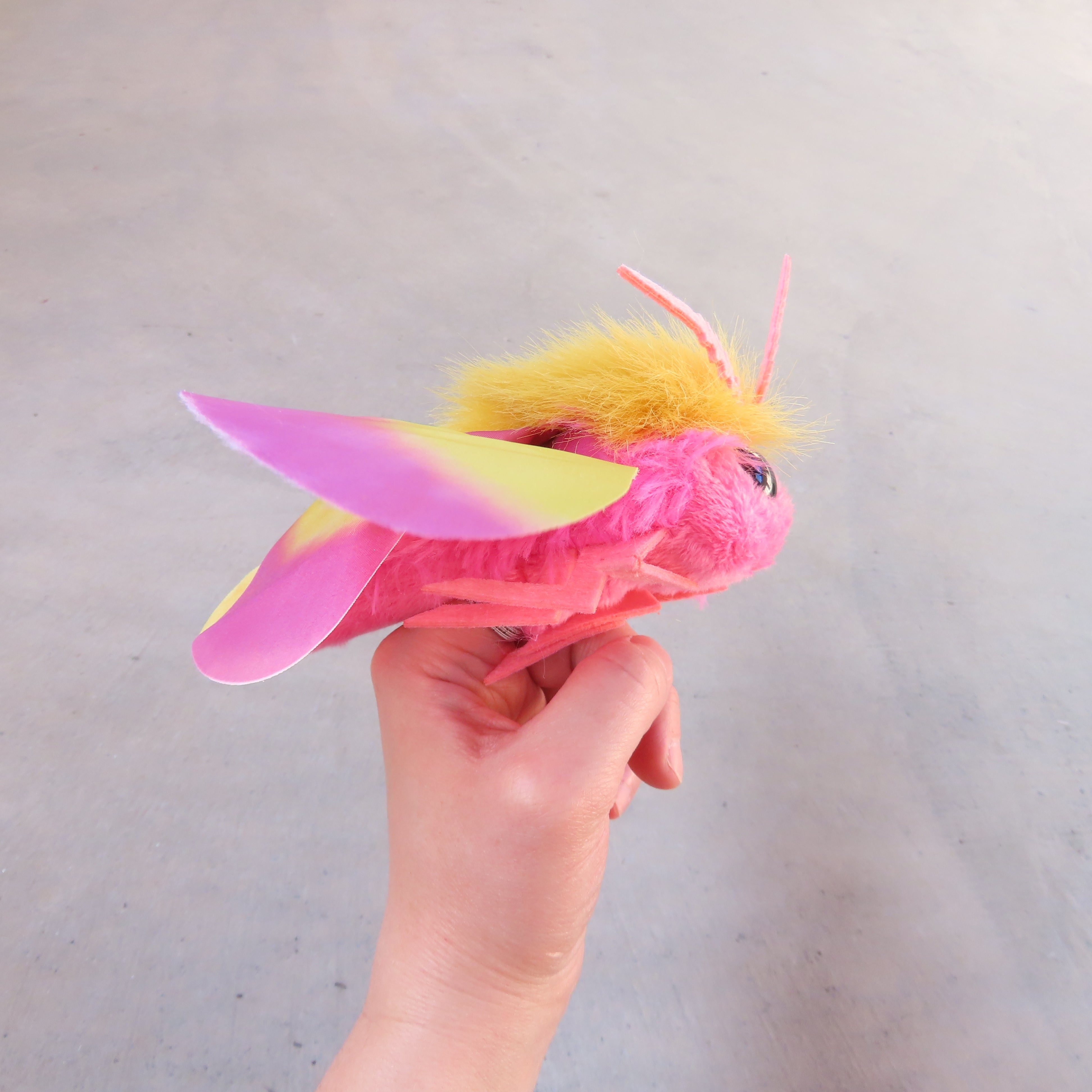 Finger Puppet: Mini Rosy Maple Moth – MASS MoCA