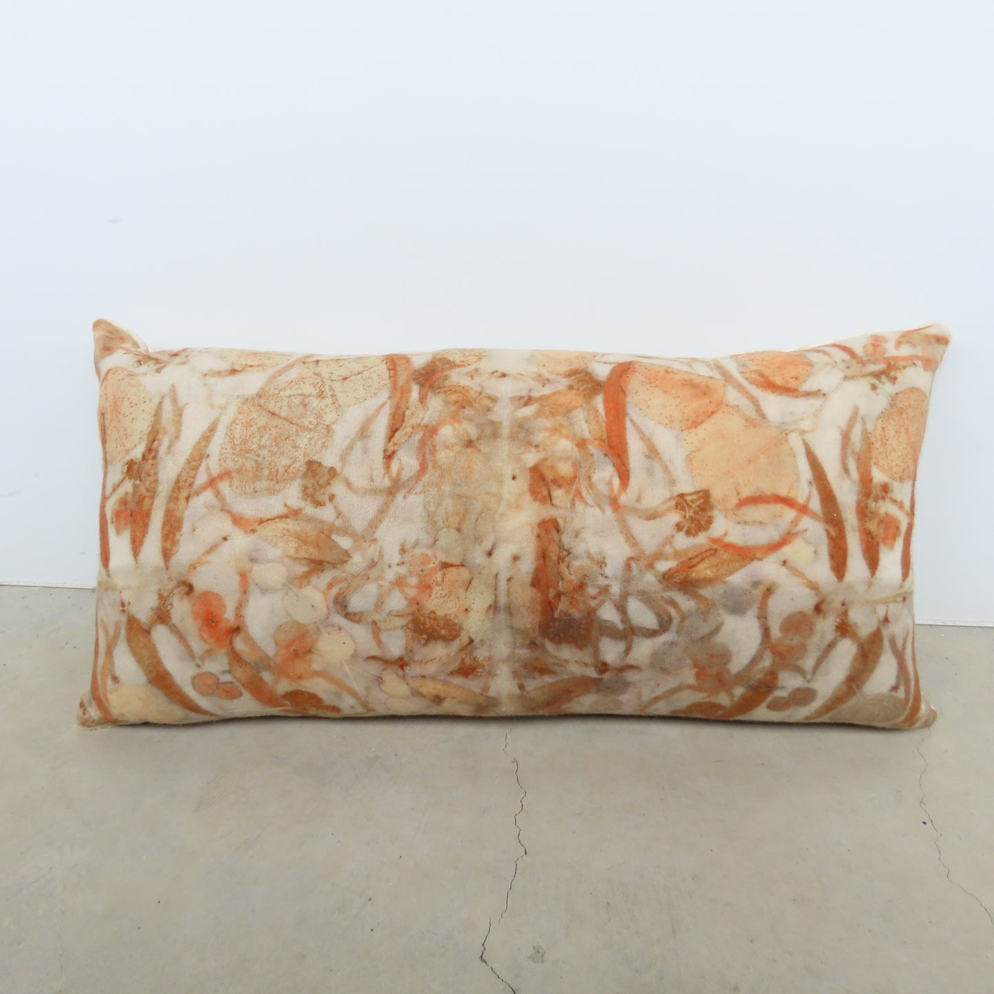 Eco Printed Wool Throw Cushion: Rectangle 4