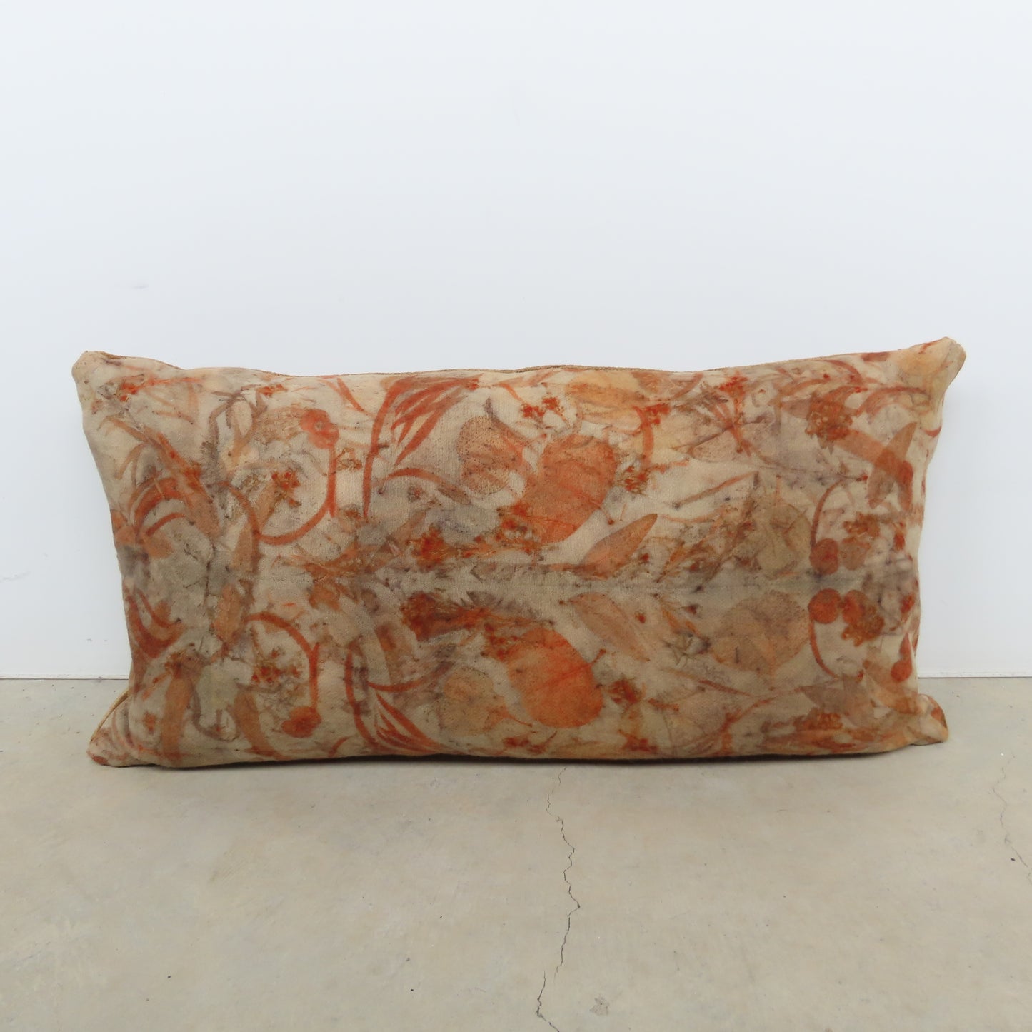 Eco Printed Wool Throw Cushion: Rectangle 3