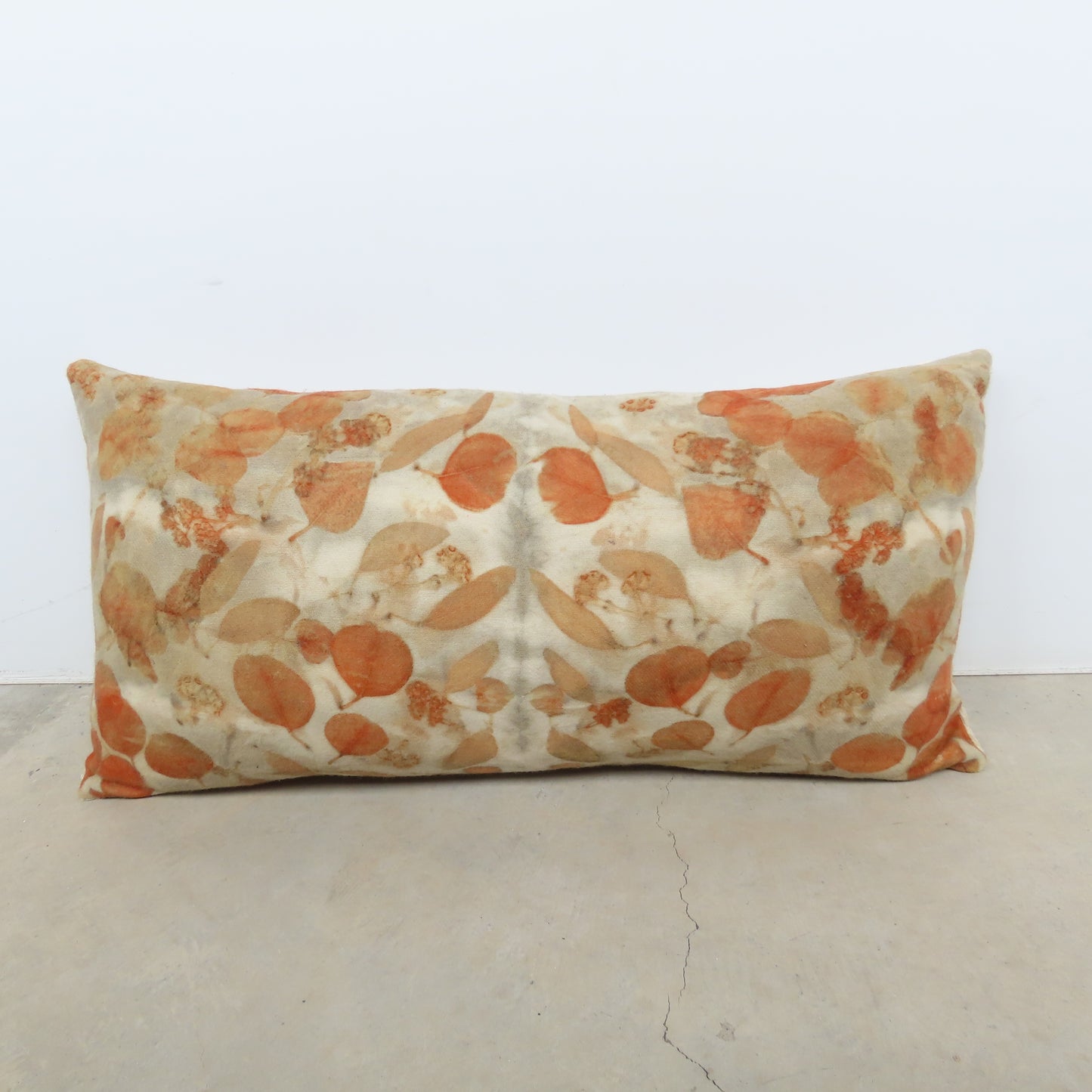 Eco Printed Wool Throw Cushion: Rectangle 2