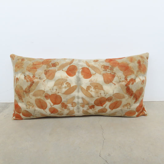 Eco Printed Wool Throw Cushion: Rectangle 2