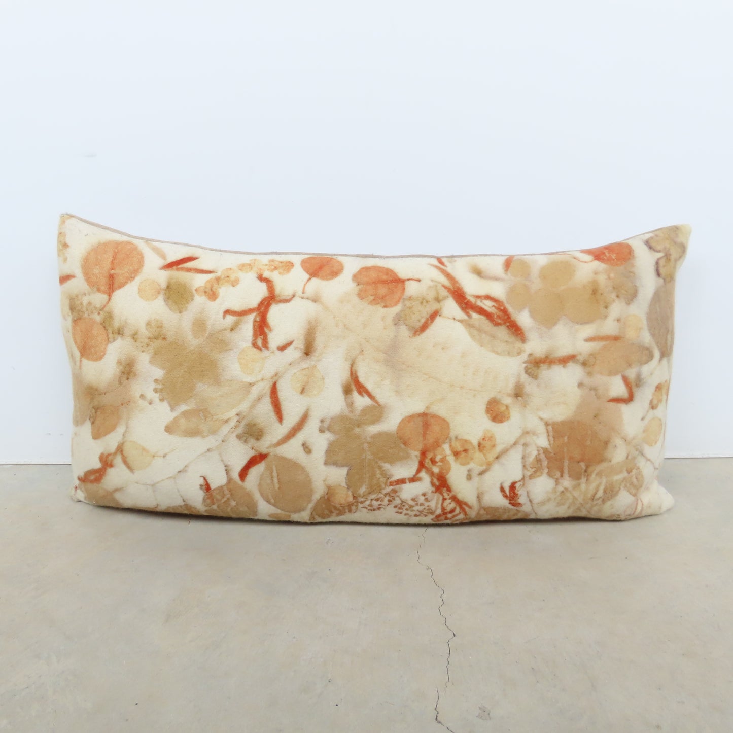 Eco Printed Wool Throw Cushion: Rectangle 1