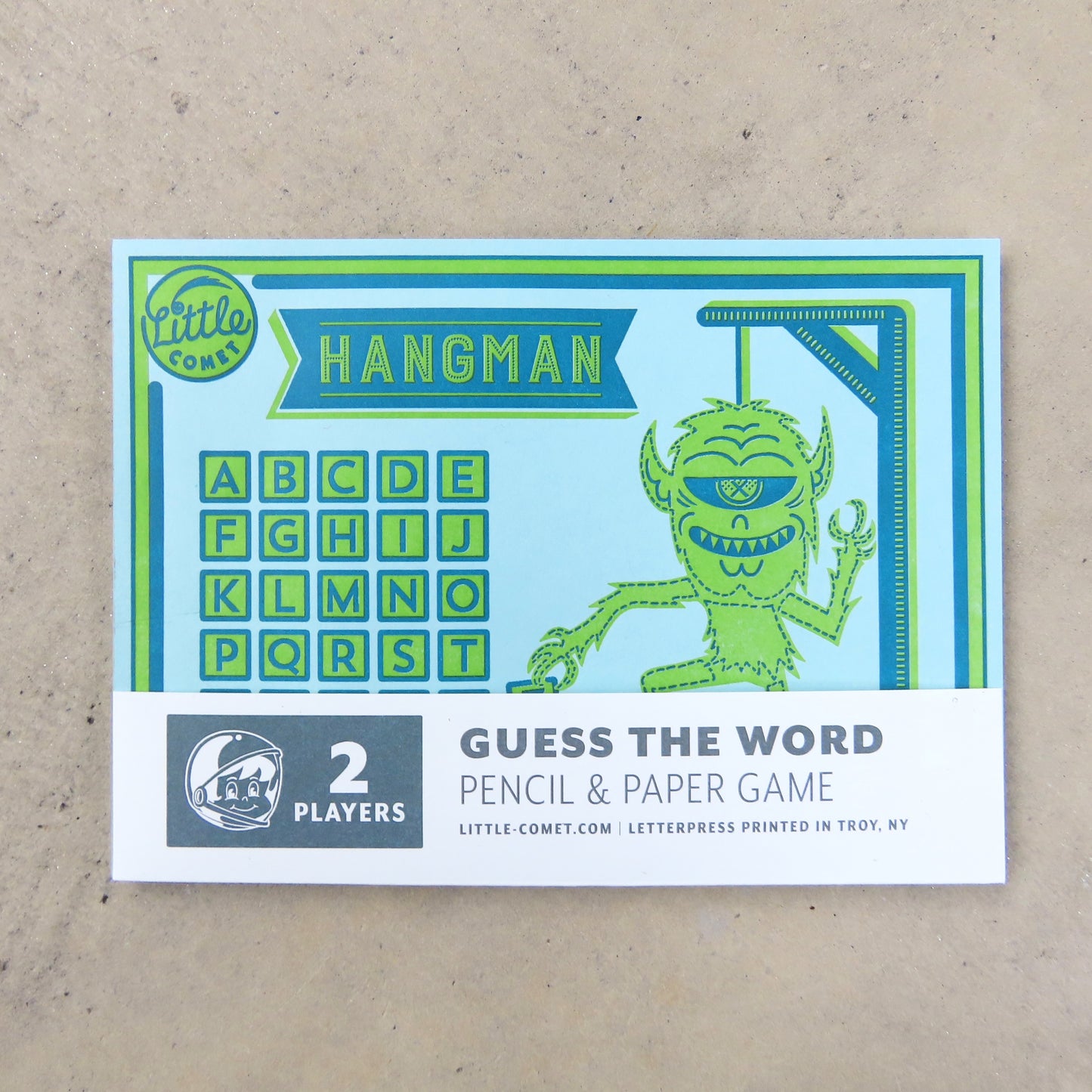 Letterpress Paper Game: Hangman