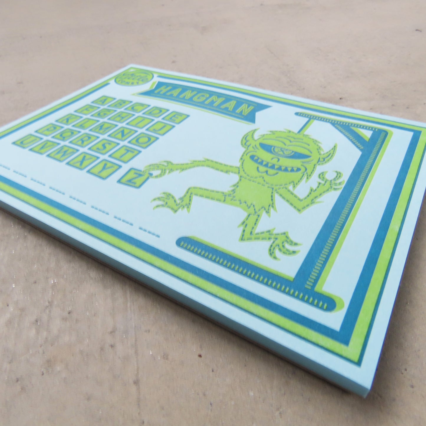 Letterpress Paper Game: Hangman