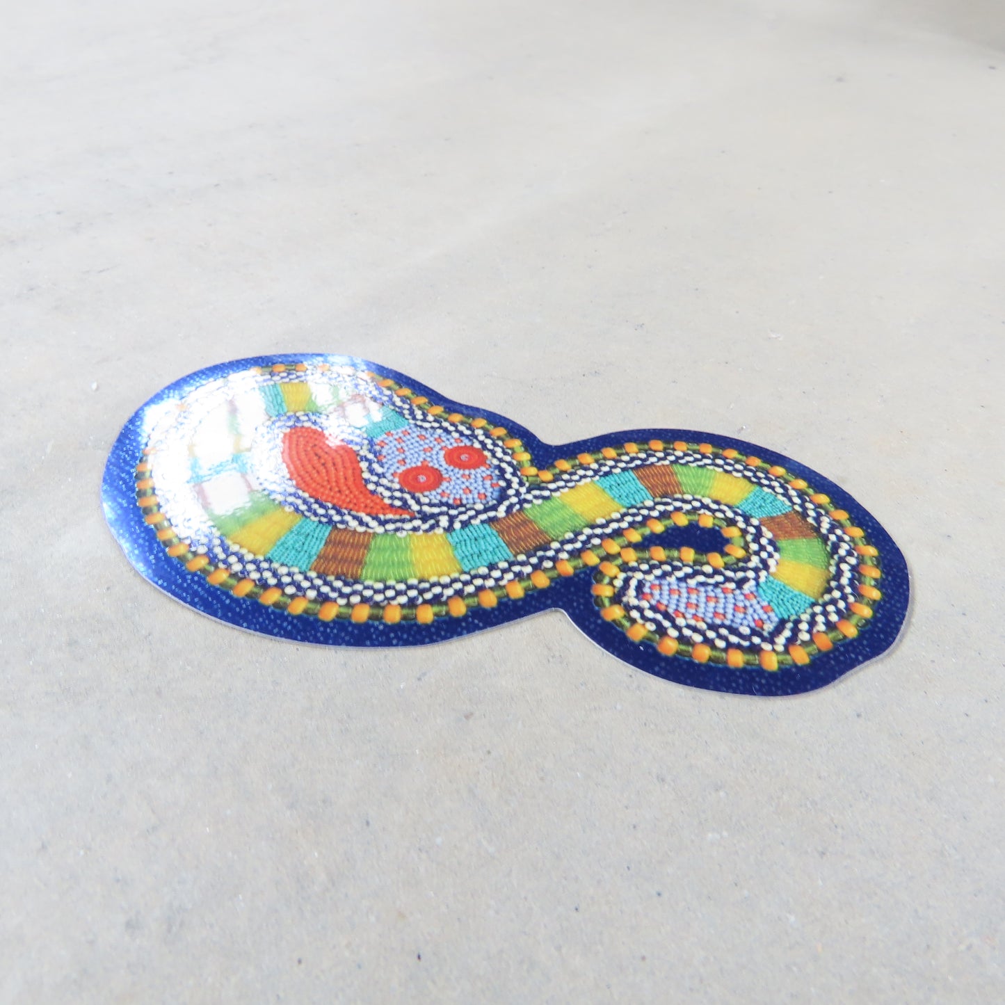 Jeffrey Gibson Sticker: Blue Snake