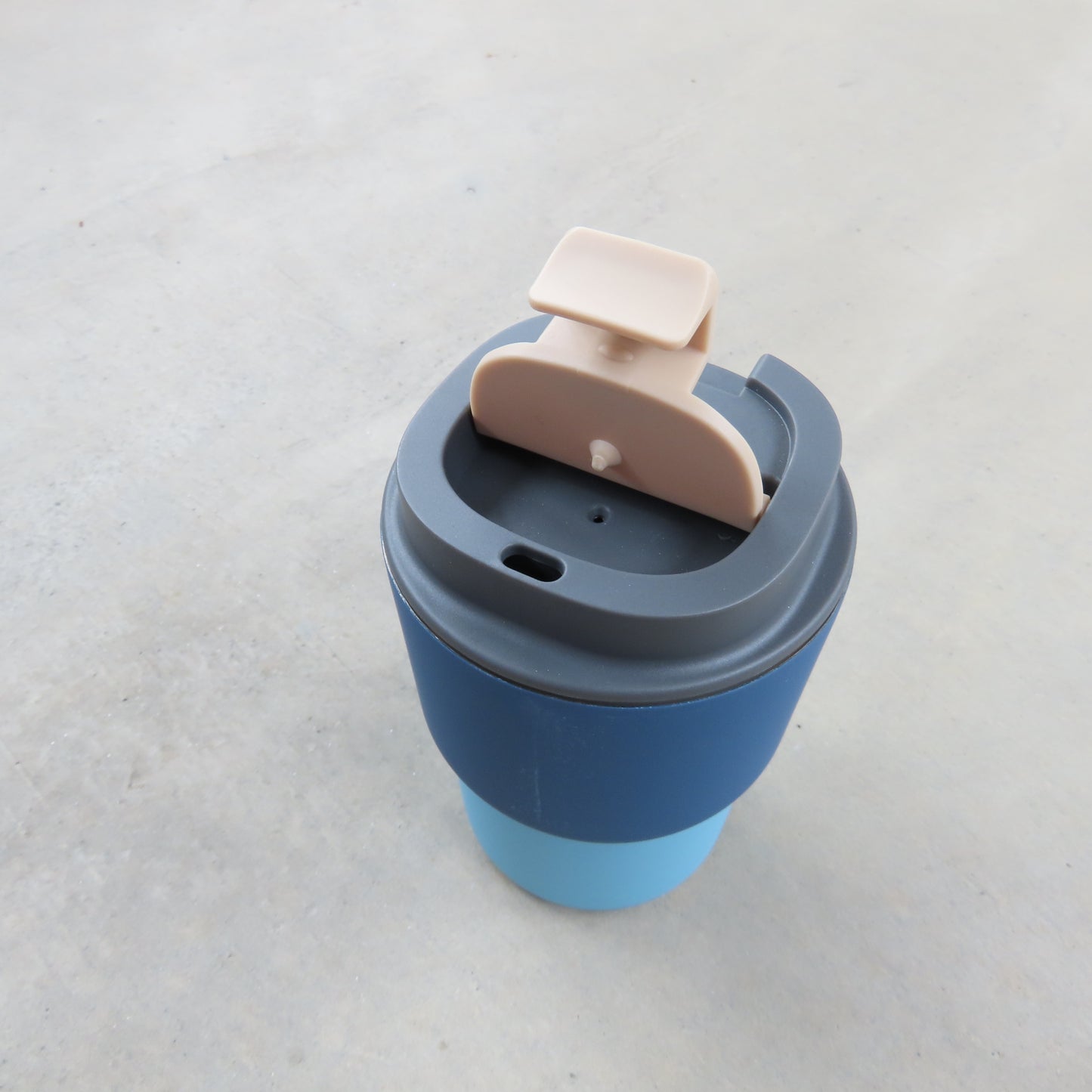 12oz Travel Mug: Pastel Blue Two Tone