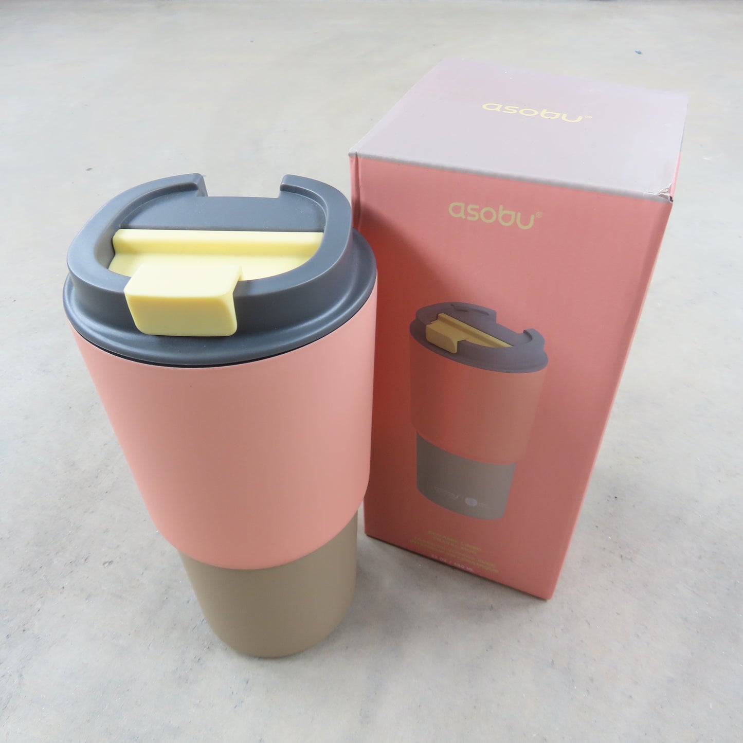 22oz Travel Mug: Pastel Peach Two Tone